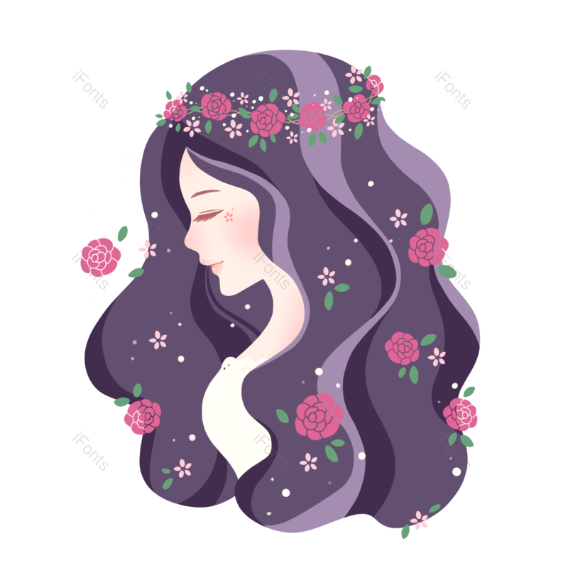 插画图片,素材元素,女生节PNG,女王免抠素材